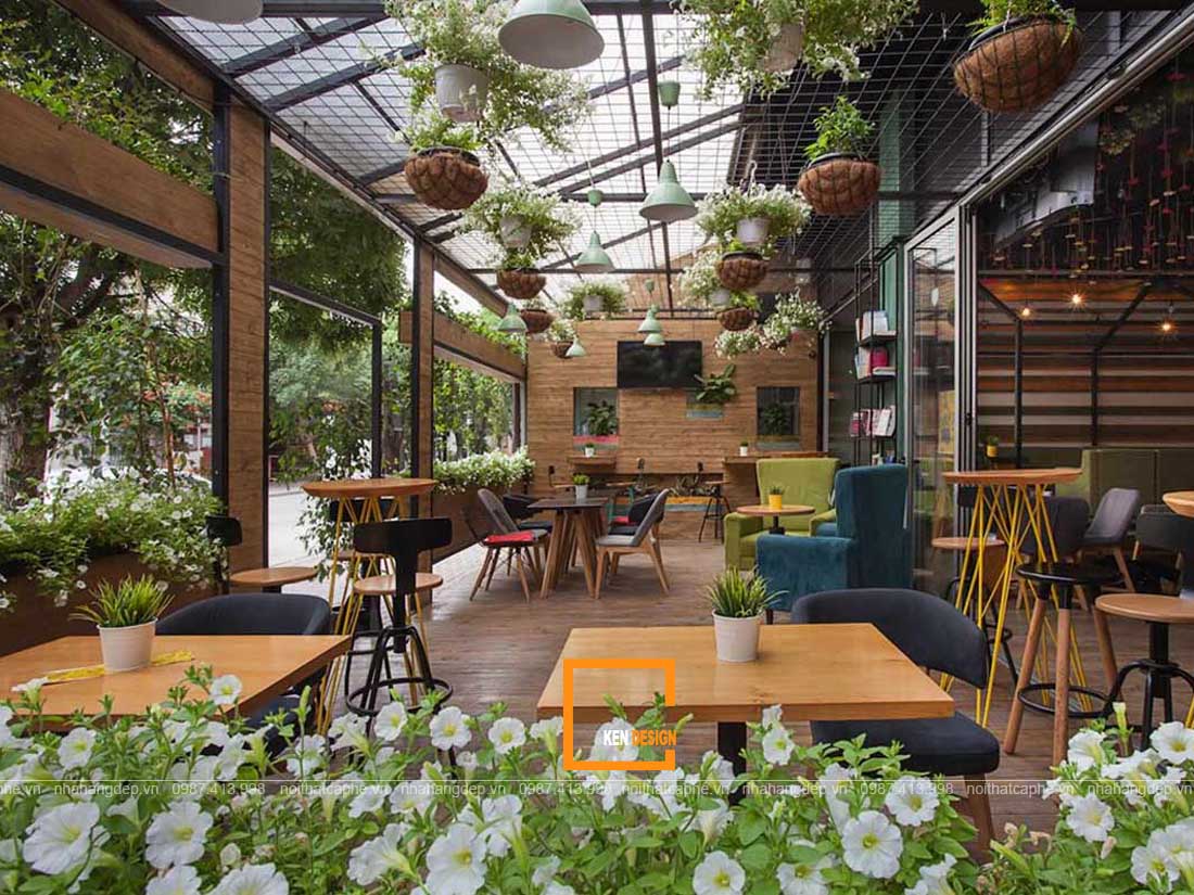 thiết kế quán cafe sân vườn